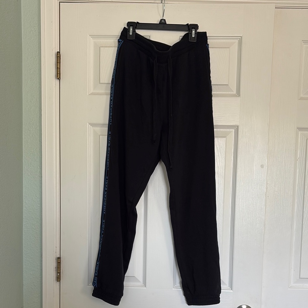 American Eagle Outfitters Black and Blue Joggers Sweatpants
